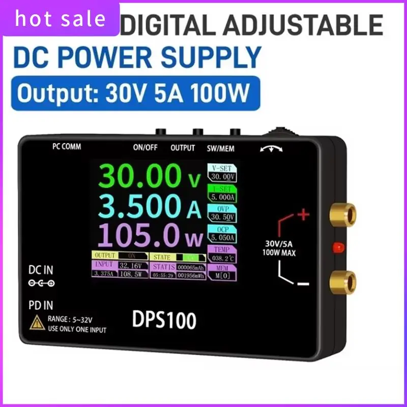 

ELEC-DPS100 30V 5A Portable DC Power Supply 100W Output Digital CNC Adjustable DC Stabilized Power Supply Type-C DC Input