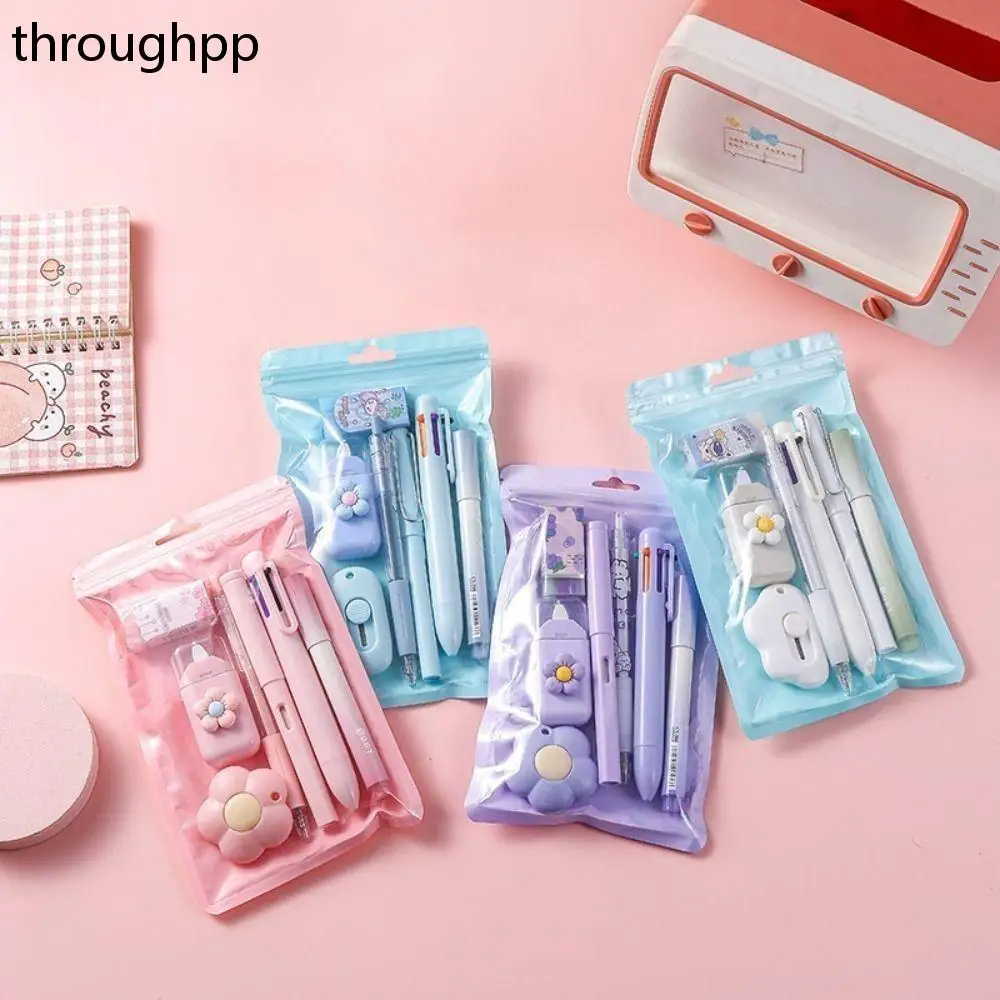 

7-in-1 Stationery Set Birthday Present Back to School Gift Correction Tape Students Prize School Office Ball-point Pen Students