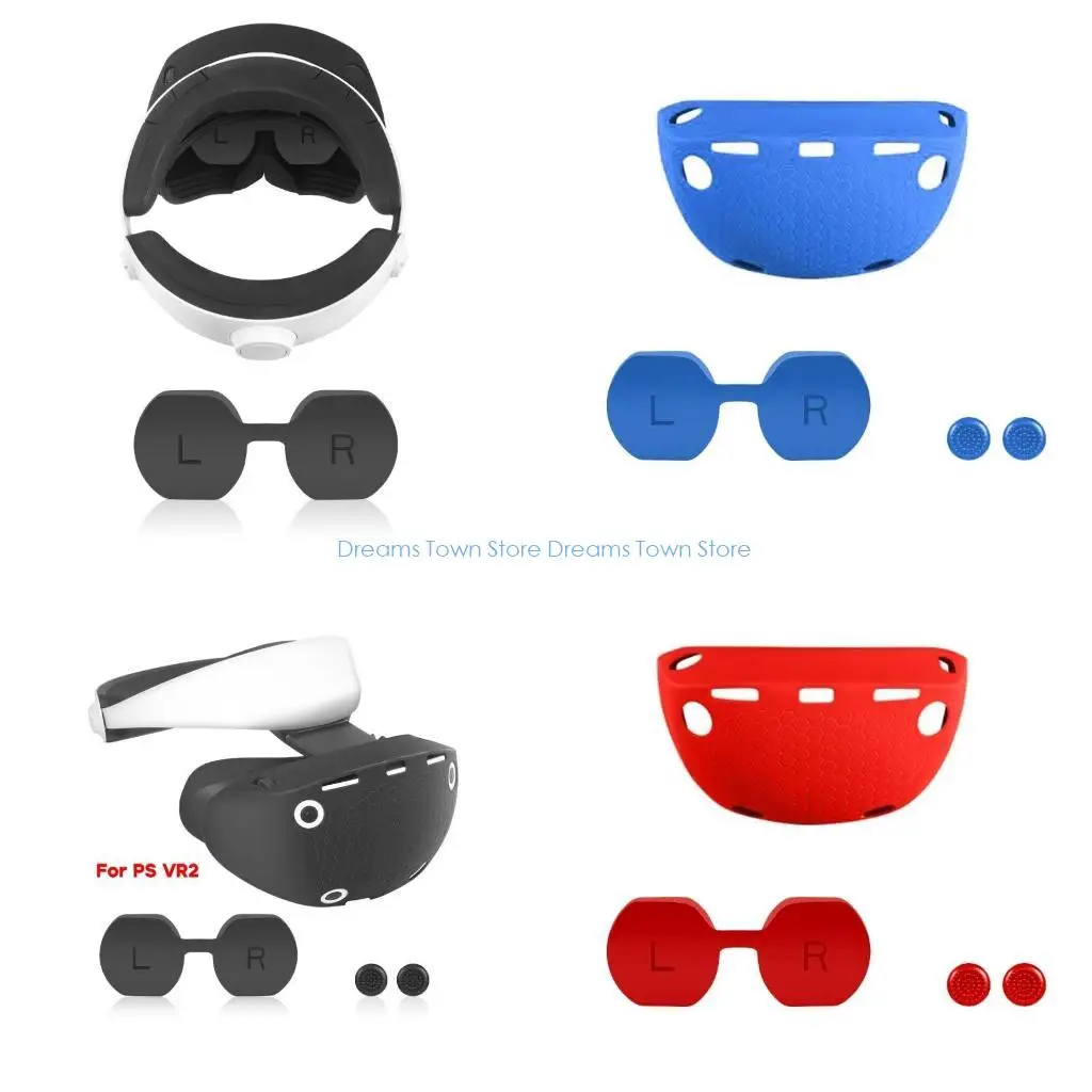 HX6A Soft Silicone Cover Protective Rocker Cover for PS VR2 Headset Lens Caps