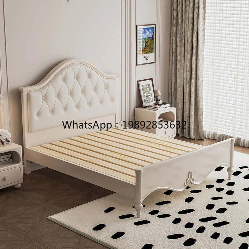 YFY Children's  Modern Simple Soft Cream Style Princess  Small Apartment Light Luxury Girl Single  ed Elsa Single