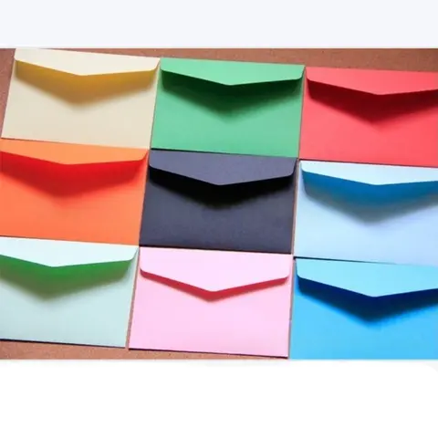 11.5x8cm envelope de cor única mini cor sem impressão envelope em branco armazenamento de cartão de envelope de cor única