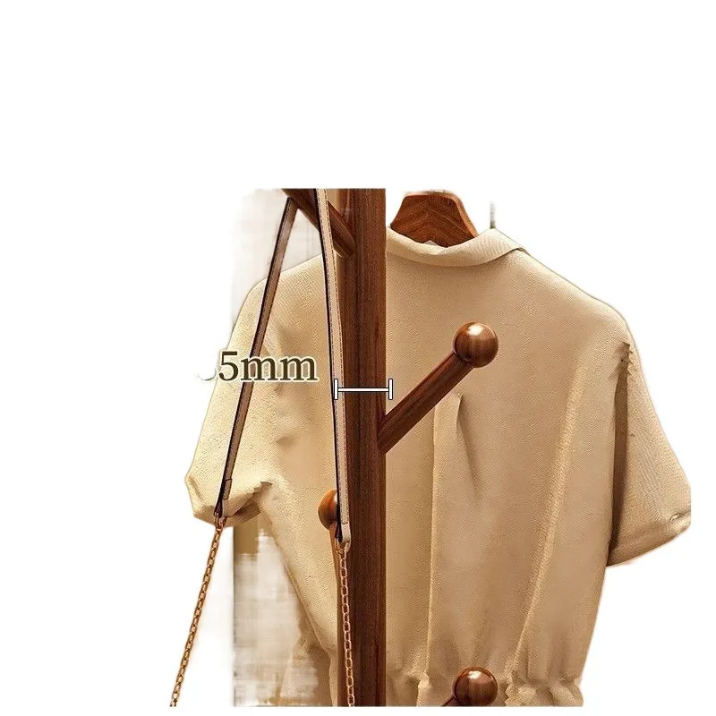 Solid wood coat rack floor-to-ceiling bedside table hanger integrated household bedroom rack vertical simple clothes hanger