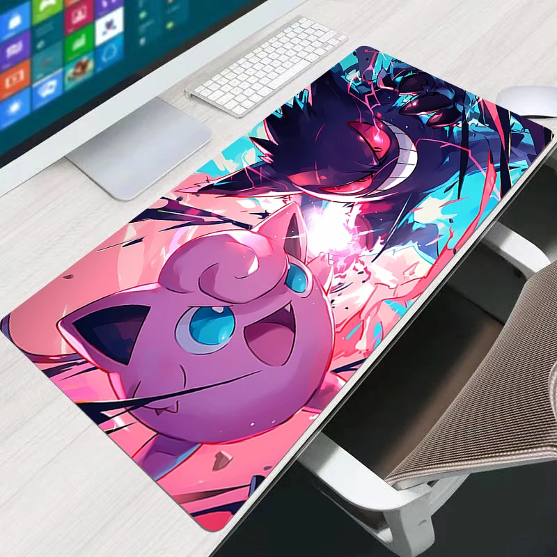 Kawaii Mouse Pad Anime XXL Ragazza carina Gabinete Gamer Computer Scrivania Zerbino Tastiera Pad Accessori da gioco P-Pokemons Gengar Mousepad