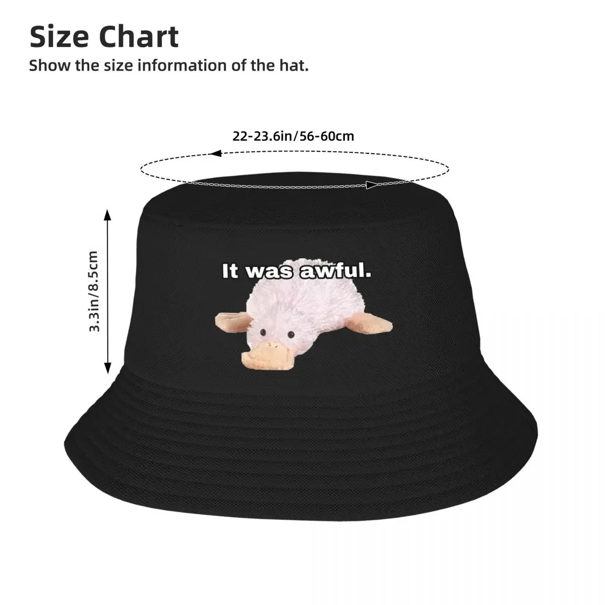 Webkinz waddles googles it was awful meme Bucket Hat Trucker Hat Big Size Hat  Bobble Luxury Woman Men's image 4