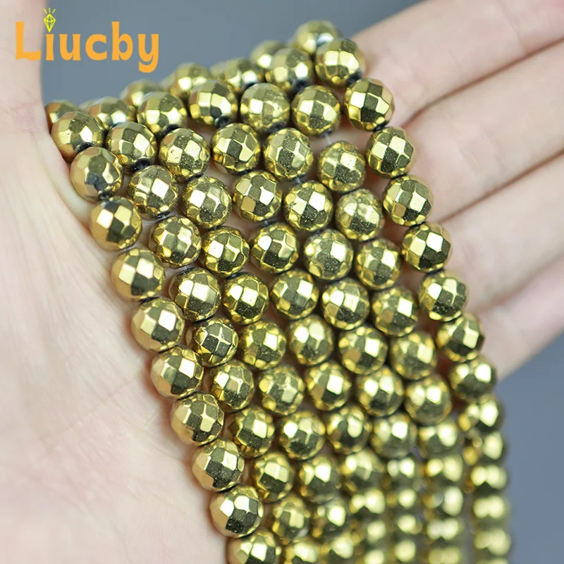 Faceted Light gold black gallstones Handmade For Jewelry Making DIY Rings Charm Bracelet Accessories 15