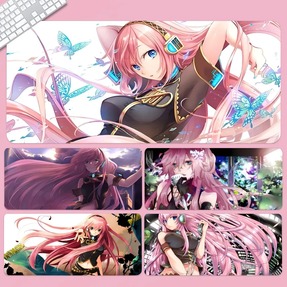 Megurine Luka Anmie Girl Mousepad Large Gaming Mouse Pad LockEdge Thickened Computer Keyboard Table Desk Mat