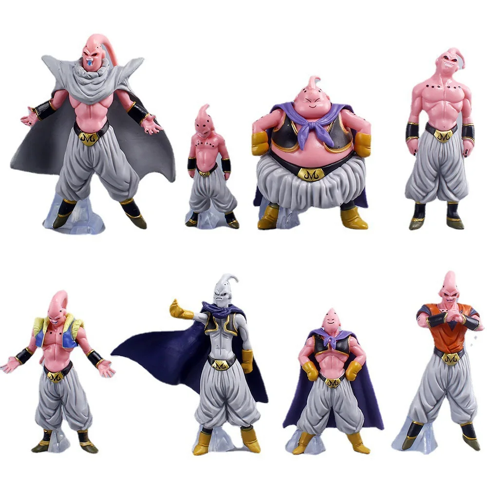 8Pcs/set Dragon Ball Zero Majin Buu Figurine Dbz Figure Super Saiyan Action Figures Collection Pvc Model Statue Children Gifts