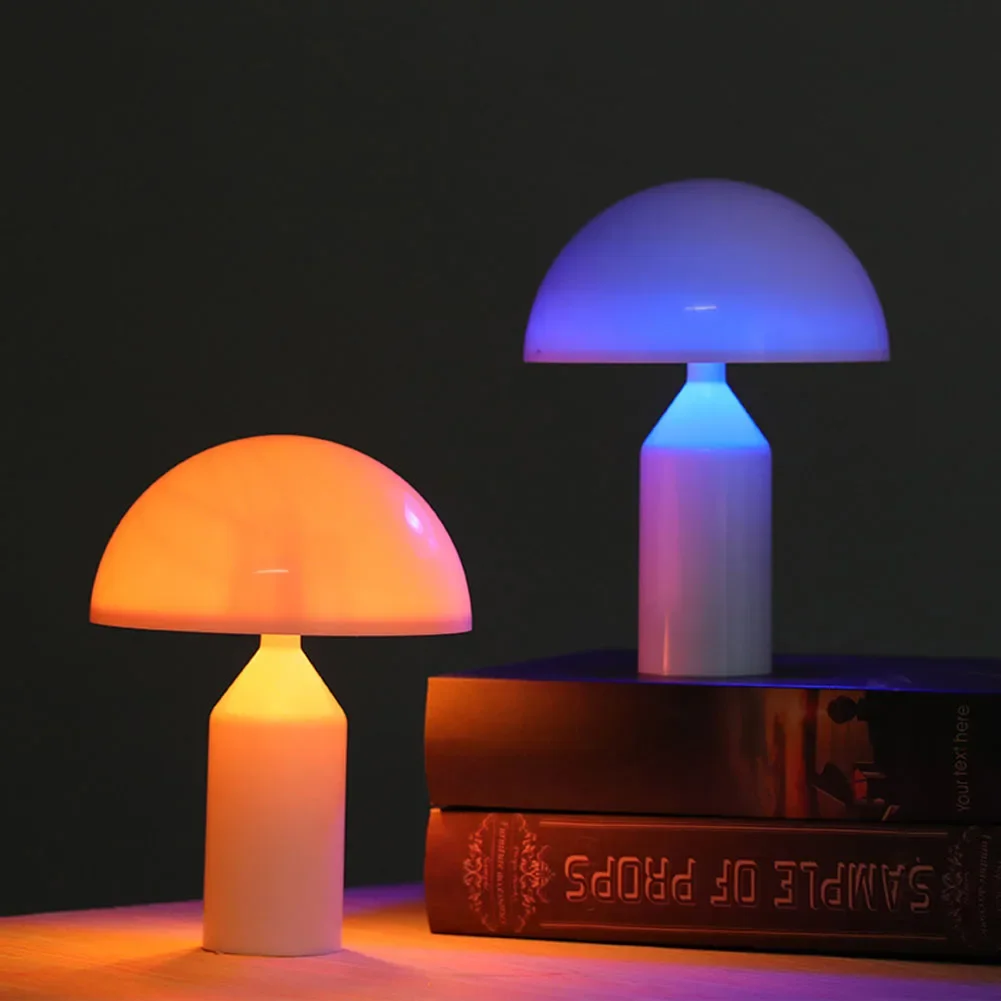 Mushroom Dimmable Lamp Brightness Adjustable Pat Light Color Changing Minimalist Battery Operated Bright Bedroom Bedside Decor