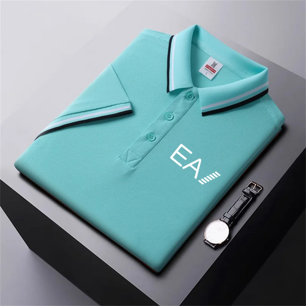 Summer men's outdoor sports golf POLO shirt lapel street casual top versatile business high quality quick-drying breathable top