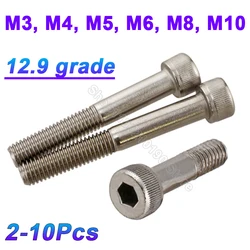 M3 M4 M5 M6 M8 M10 M12 12.9 Grade Nickel Plated Half Thread Hexagon Socket Cap Head Screw Partial Thread Allen Hex Socket Bolts