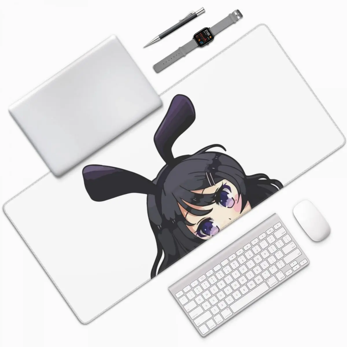 Bunny Girl Sakurajima Mai Anime Large Mouse Pad Computer Keyboard Mouse Mat PC Laptop Desk Mat Office Accessories Table Mats