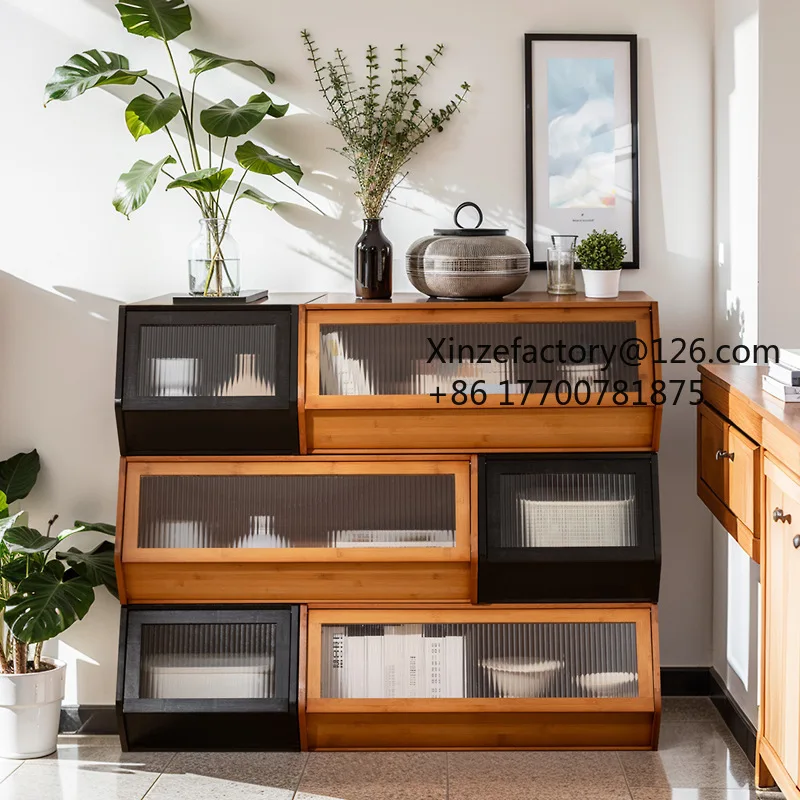 Factory Direct 2026 Top Rated2026 Bucket Cabinet Storage Cabinet Can be Stacked Household Bedroom Living Room Bookcase Toy Snack