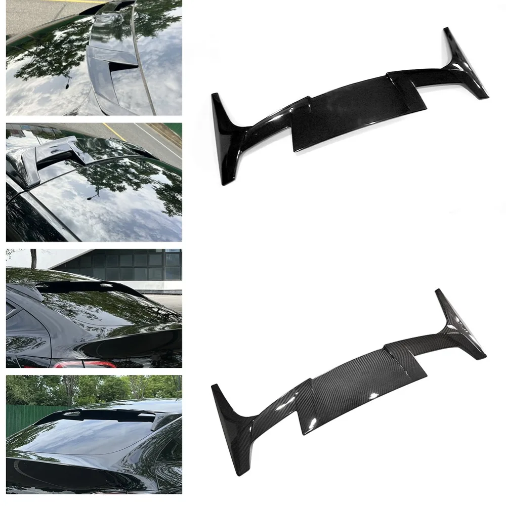 For Tesla Model 3 Model Y 2016-2024 Rear Top trunk Roof Spoiler Wing  Look Style Glossy Black Rear Spoiler Wing Bodykit