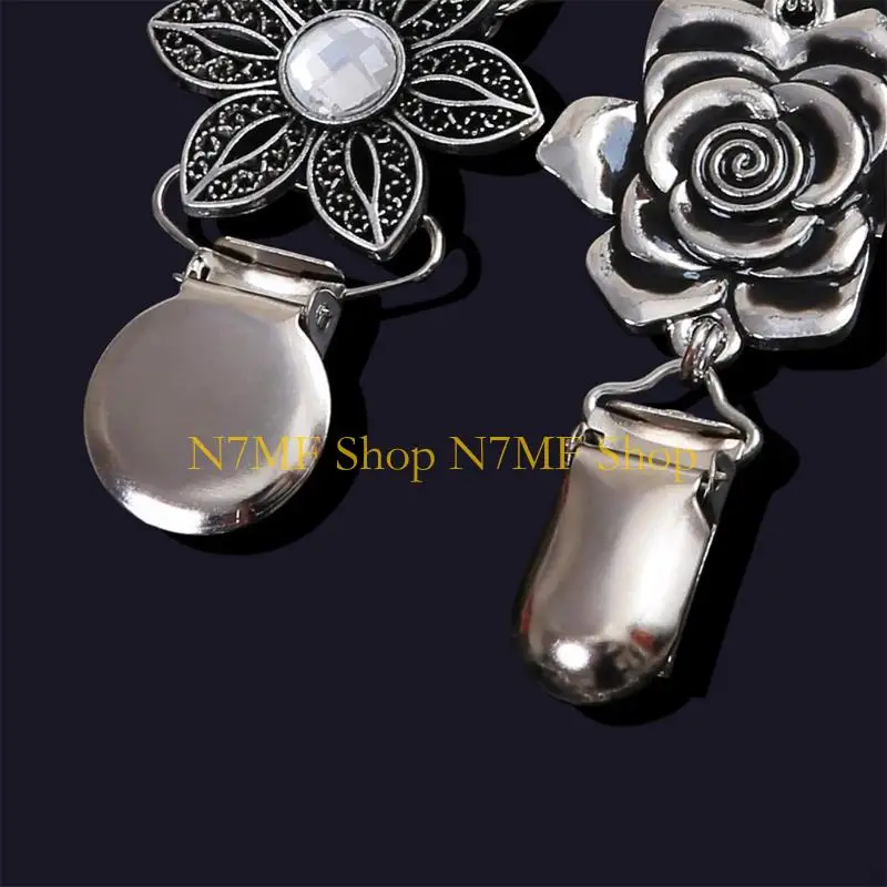 

N7MF Свитер Кардиган Клип Клип уток гибкий бисера сплавных булавок брошь Шаль рубашка воротнички для украшения одежды