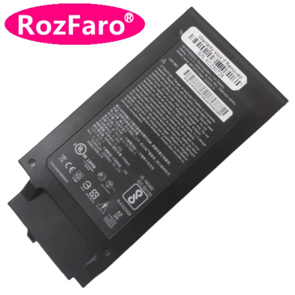 

RozFaro BP-S410-Main-32/2040 S 441876800002 4418821V0015 Laptop Battery 11.1V For Getac S410 GBM6X2 242876800002 2428821V0009