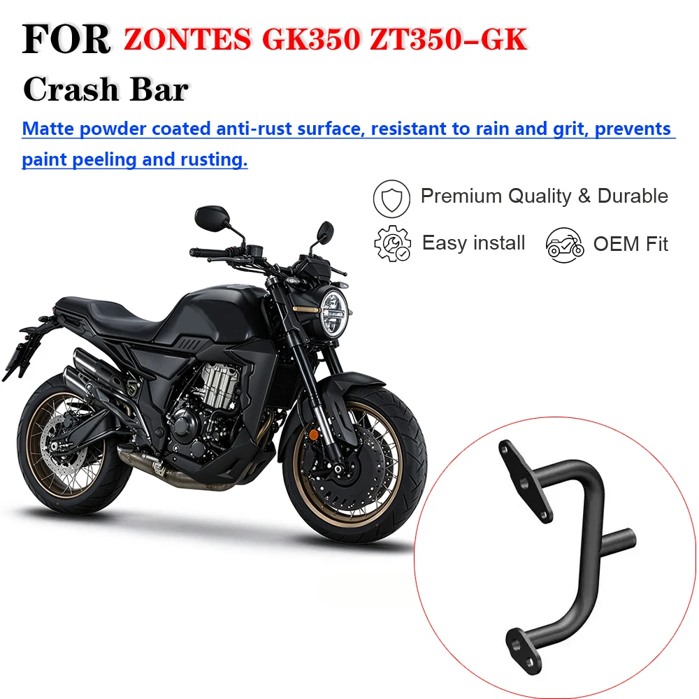 Motorcycle Modified Crash Bar, Left Right Engine Protection Guard Bumper For ZONTES GK350 ZT350-GK Roadster Replacement Accessor