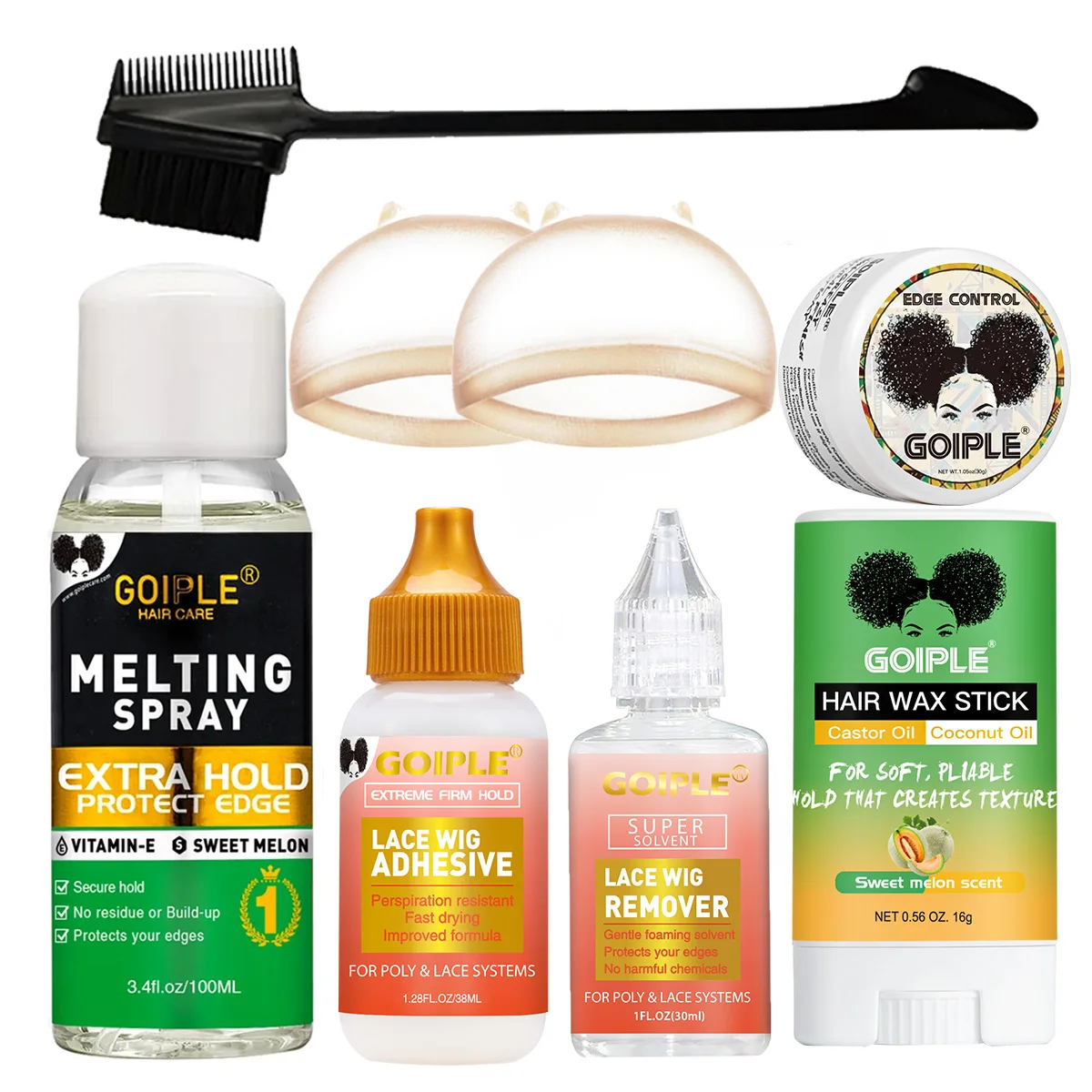 

GOIPLE Lace Wig Melting Spray,Long-Lasting Wig Adhesive Remover,Smoothing Styling Wax Stick,Flyaways and Frizz Control Edge Gel