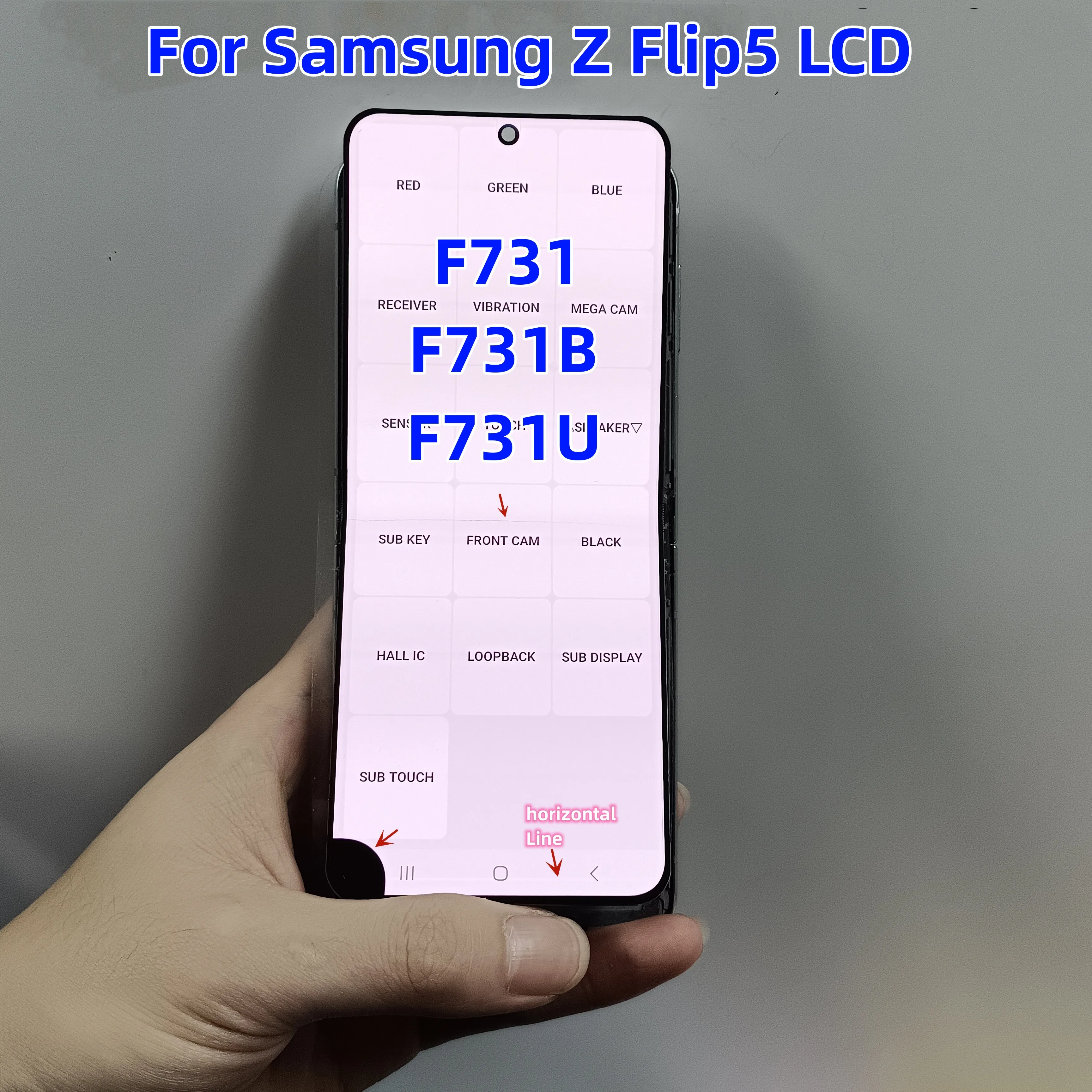 High Quality Super AMOLED For Samsung Galaxy Z Flip 5 SM-F731 Display defect Touch Screen Digitizer replace For Z Flip5 5G F731B