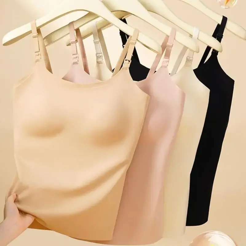 قميص داخلي ناعم للرضاعة من نسيج النايلون الحراري، مريح ومشبك للأسفل، مريح للحمل وبعد الولادة 15UB #1