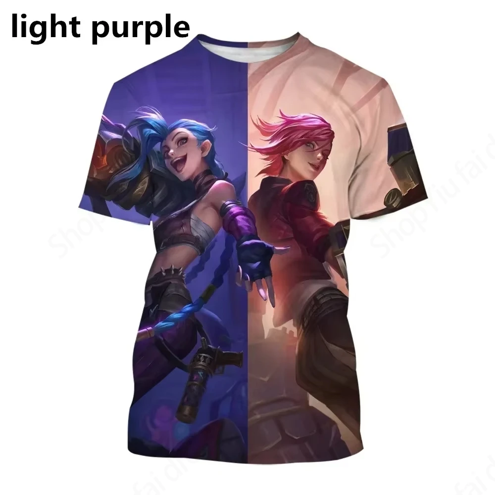 لعبة جديدة جامعة أسطورة غامضة Jinx ثلاثية الأبعاد تي شيرت مطبوع للرجال النساء موضة التي شيرت مضحك أنيمي قصيرة الأكمام بلايز تيز سليم 2025