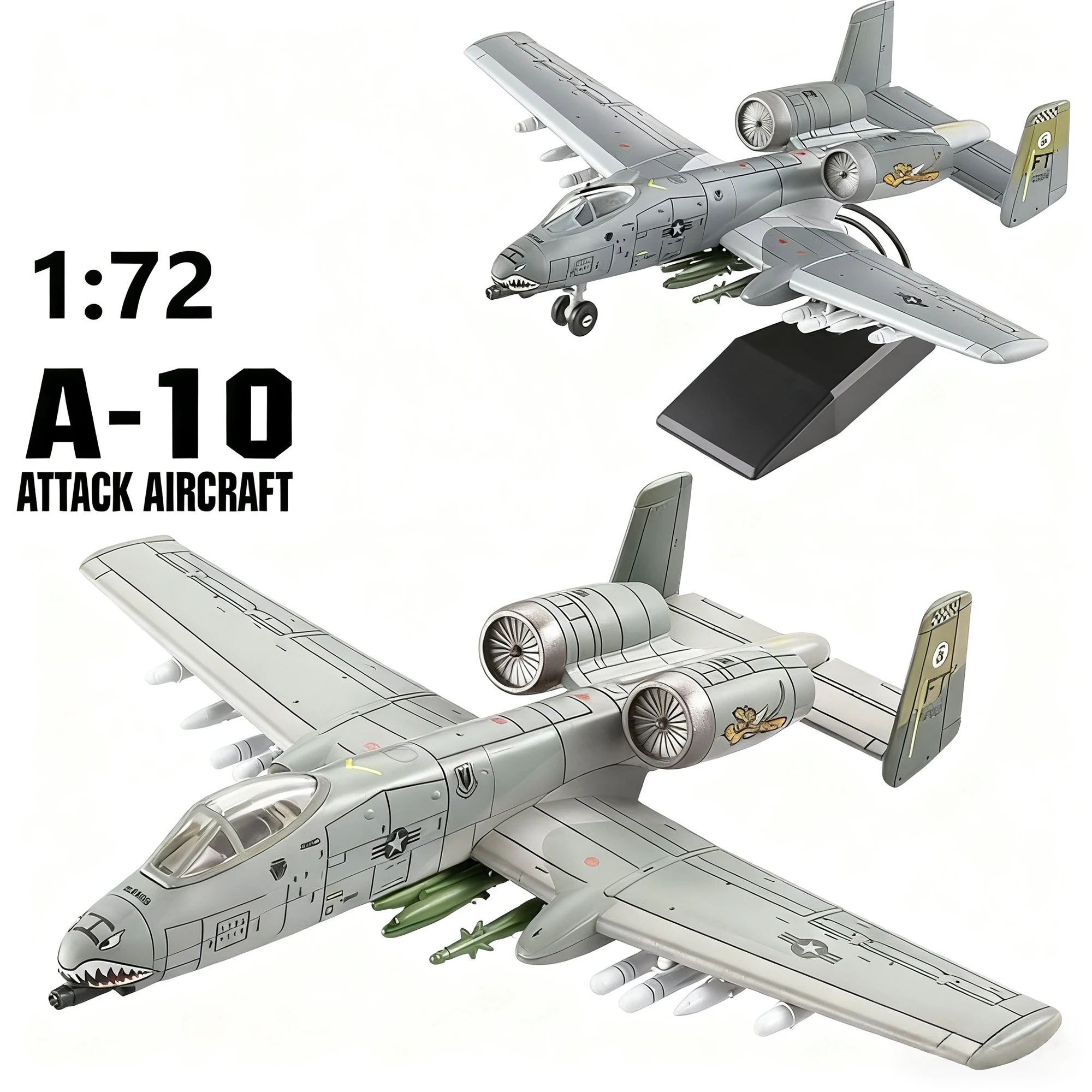 

1:72 Modern Military Building Blocks Toy A-10 Aircraft Fighter Army Apache Gunships Tank Assemble Puzzle Model Collection Toys