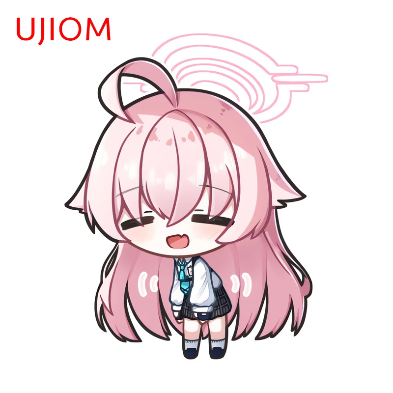 UJIOM Blue Archive Chibi Anime Character Wall Sticker Cute Occlusion Scratch PVC Decal Personality Cupboard Wallpapers for Kids