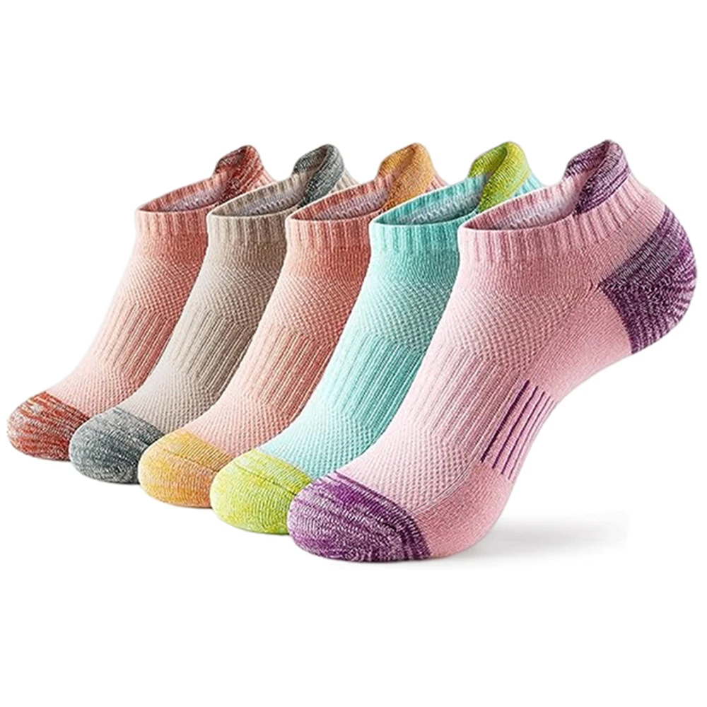 5/15 paires de chaussettes épaisses antidérapantes avec fond de serviette, chaussettes de Sport respirantes à Tube court, absorbant les chocs professionnel