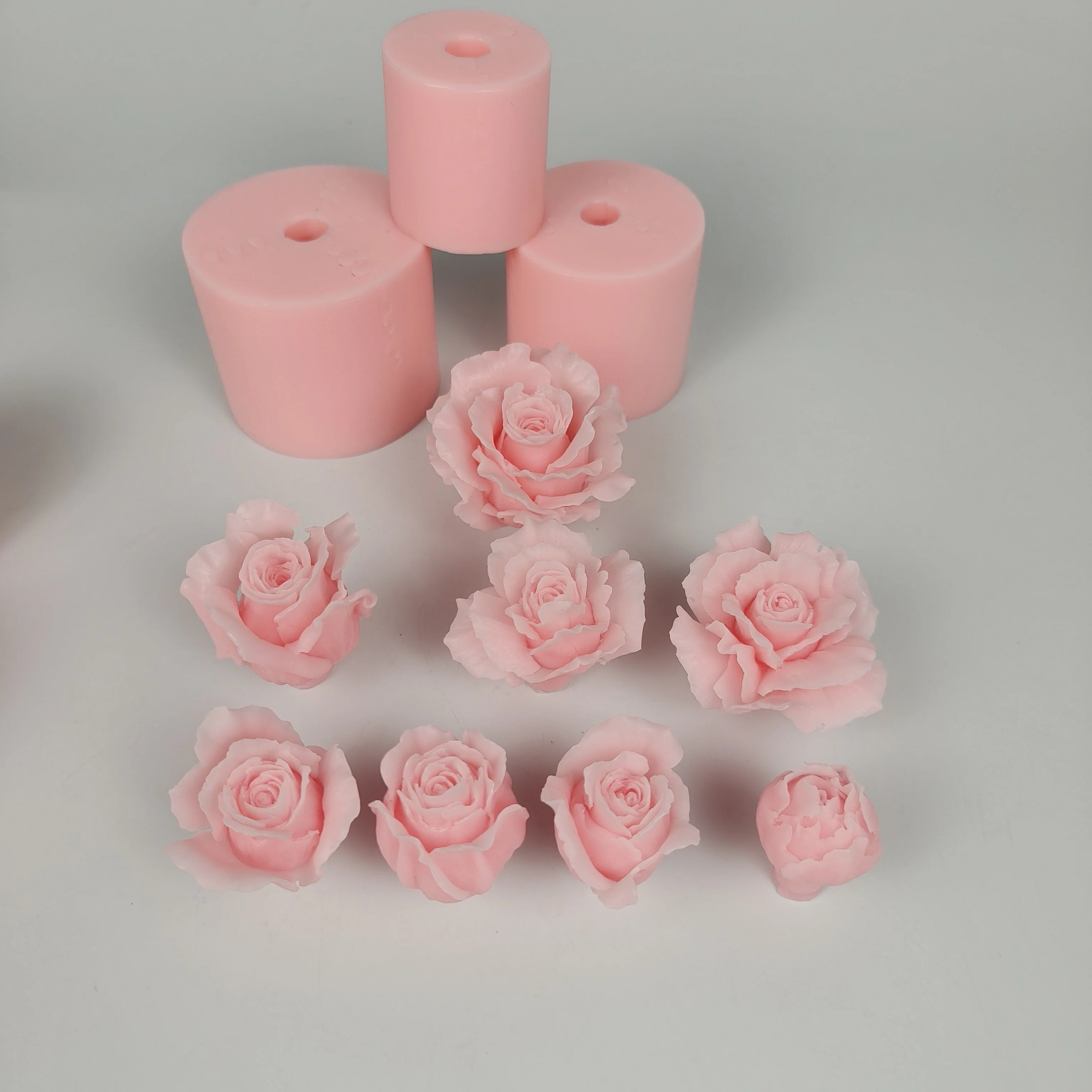 3D Rose Bouquet Flower Moulds Flowers Soap Molds Silicone Roses Candle Mold Wedding Birthday Valentine's Day Clay Resin HC0692