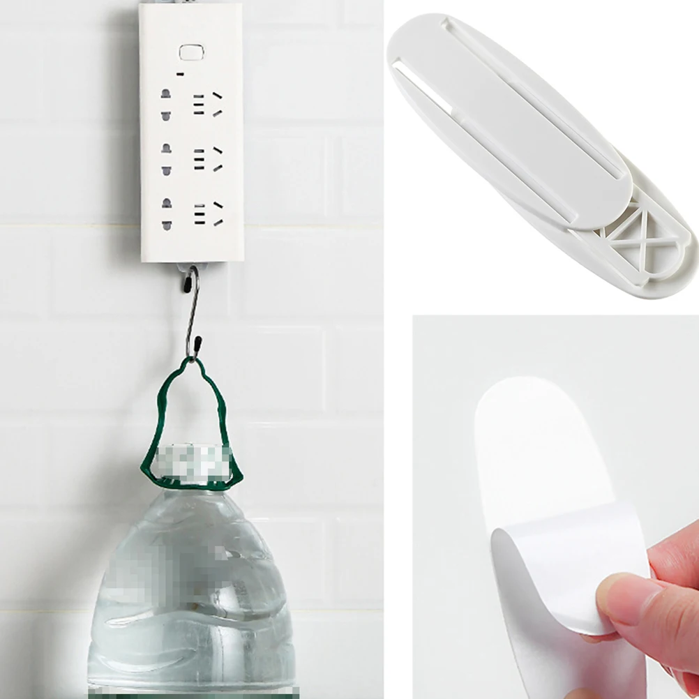 

Holder Wall Mounted No Punch Adhesive Patch Panel Stand Strong Load Bearing Flexible Design For Cable Organizer Socket