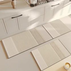 Tappetino da cucina lungo per pavimento, tappetini assorbenti, tappeto Beige con fango di diatomee morbido, tappeti ad asciugatura rapida