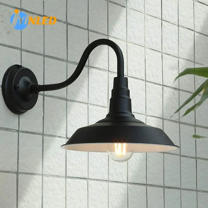 

Retro Industrial E27 Blcak Lighting Fixtures Outdoor Indoor Iron Wall Light Vintage Wall Mounted Lamp Loft Corridor Aisel Bar