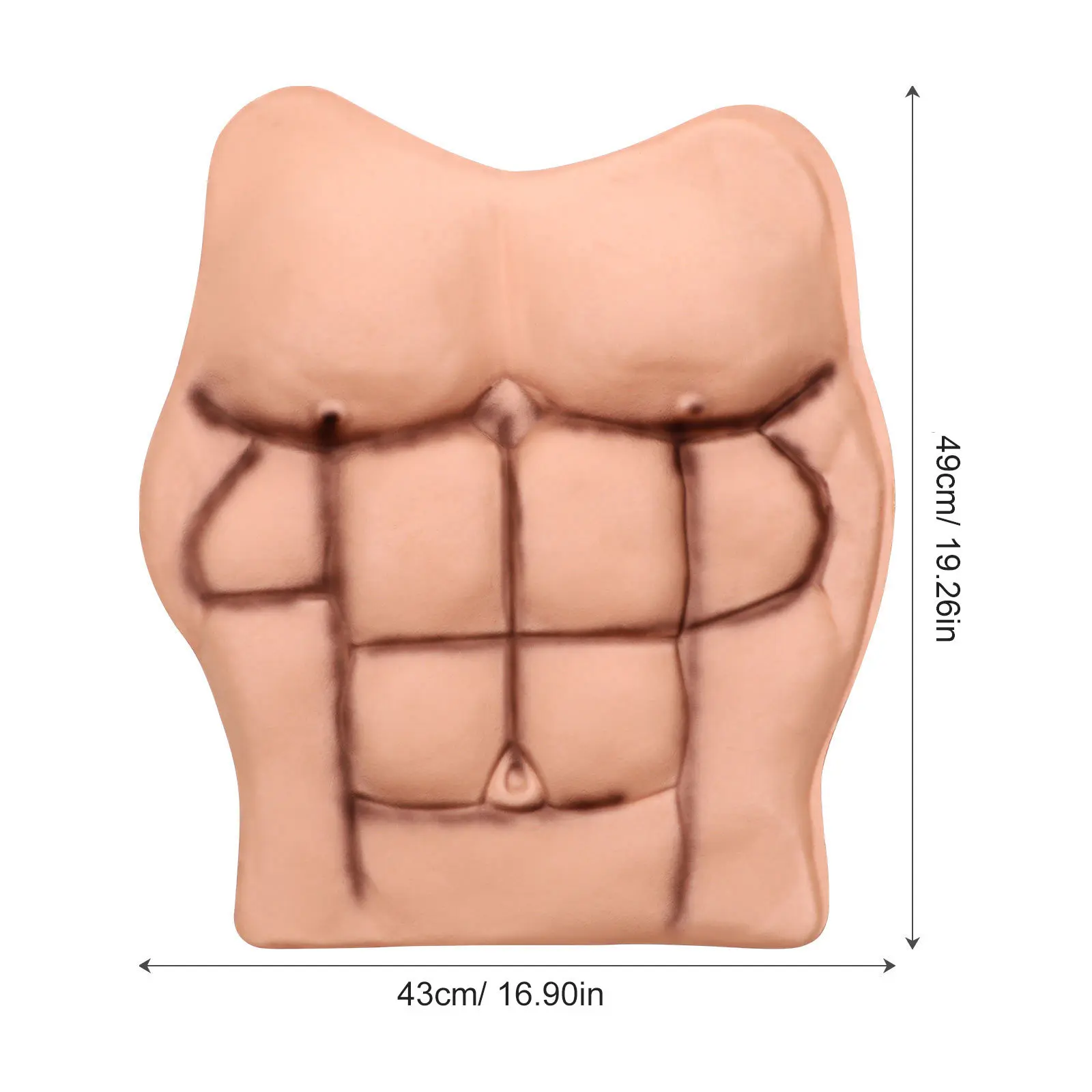 Fake Muscle Chest Prop Realistic Appearance Men Artificial Muscle for Costume Party Carnivals Bars Decoration Accessory