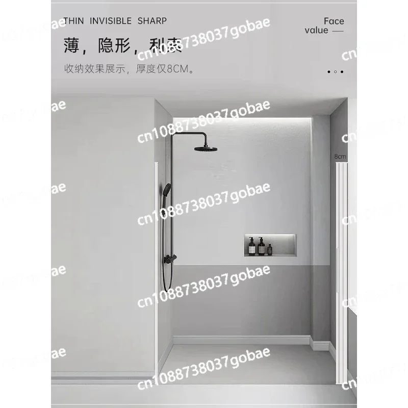 Partition Curtain Toilet Water-Repellent Cloth Shower Room Bathroom Dry Wet Separation