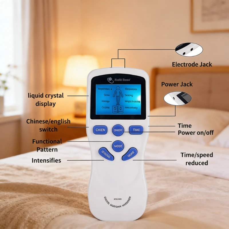 

Digital TENS EMS Dual Channel Physiotherapy Device | Electric Acupuncture Body Massage Machine for Muscle Relief & Slimming