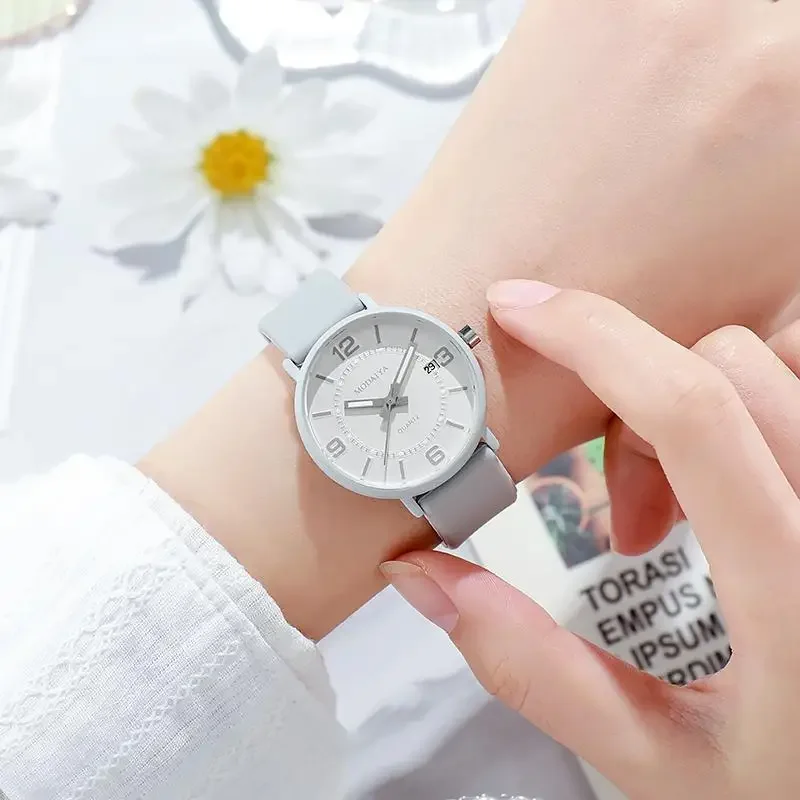 

Simple Women Digital Waterproof Watch Calendar Silicone Tape Quartz Watch Student Girls Wristwatch Montre Femme Relogio Feminino