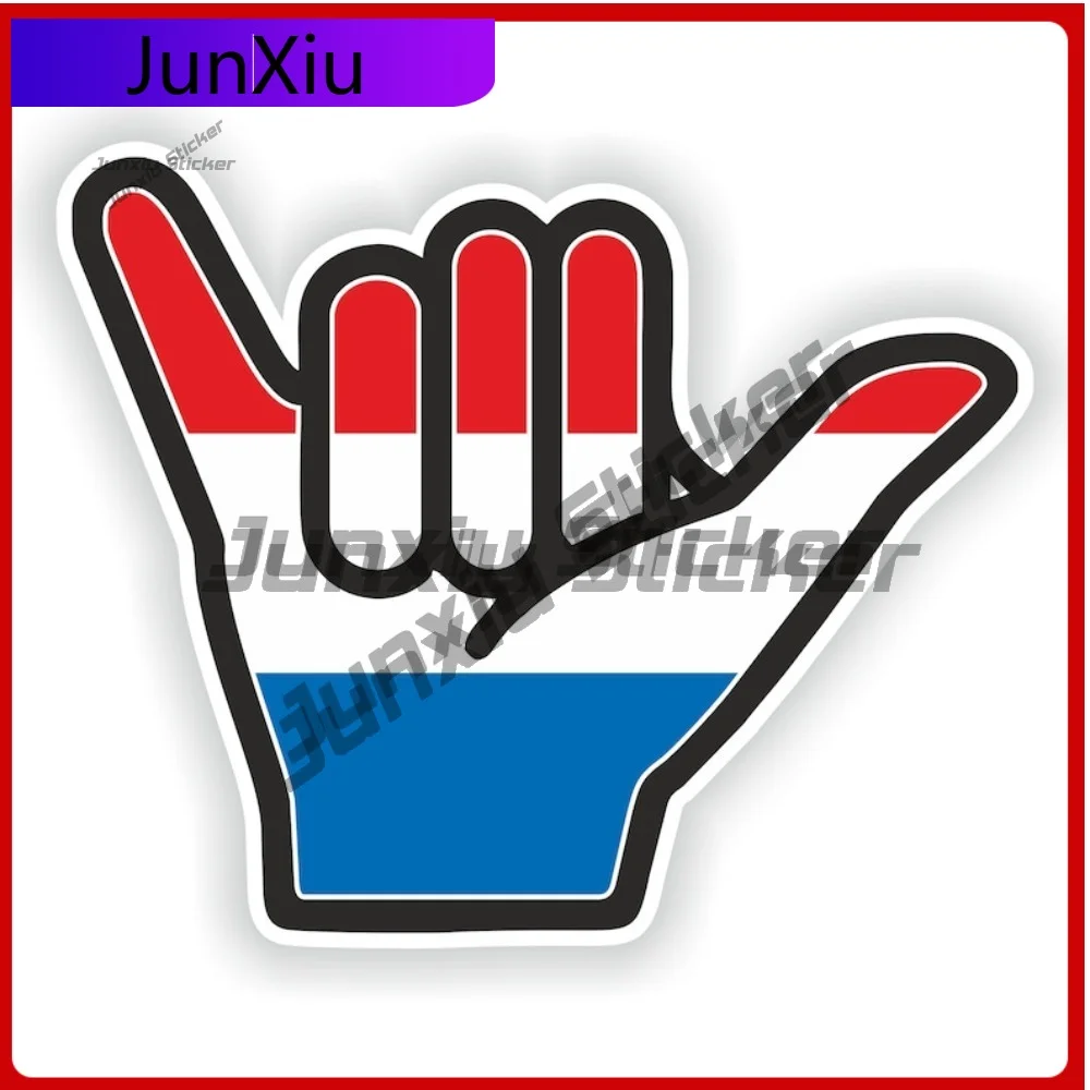 

Netherlands Shaka Hand Sige Sticker Exterior Decals Camper Decals Outdoor Custom Motorcycle Stickers Custom Pictures Waterproof