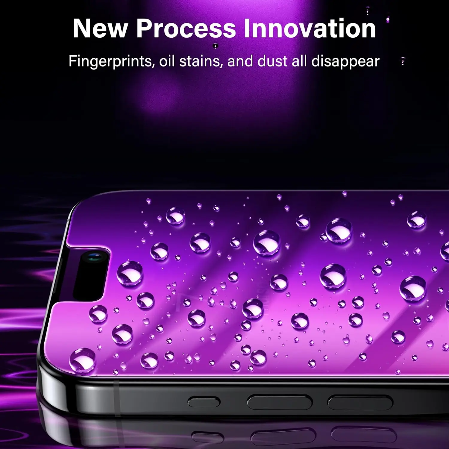für iPhone 15 14 13 17 16 Pro Max Sichtschutz-Displayschutz, lila Farbverlauf, Anti-Spionage, Anti-Blau, HD-Displayschutz aus gehärtetem Glas – Detail 6