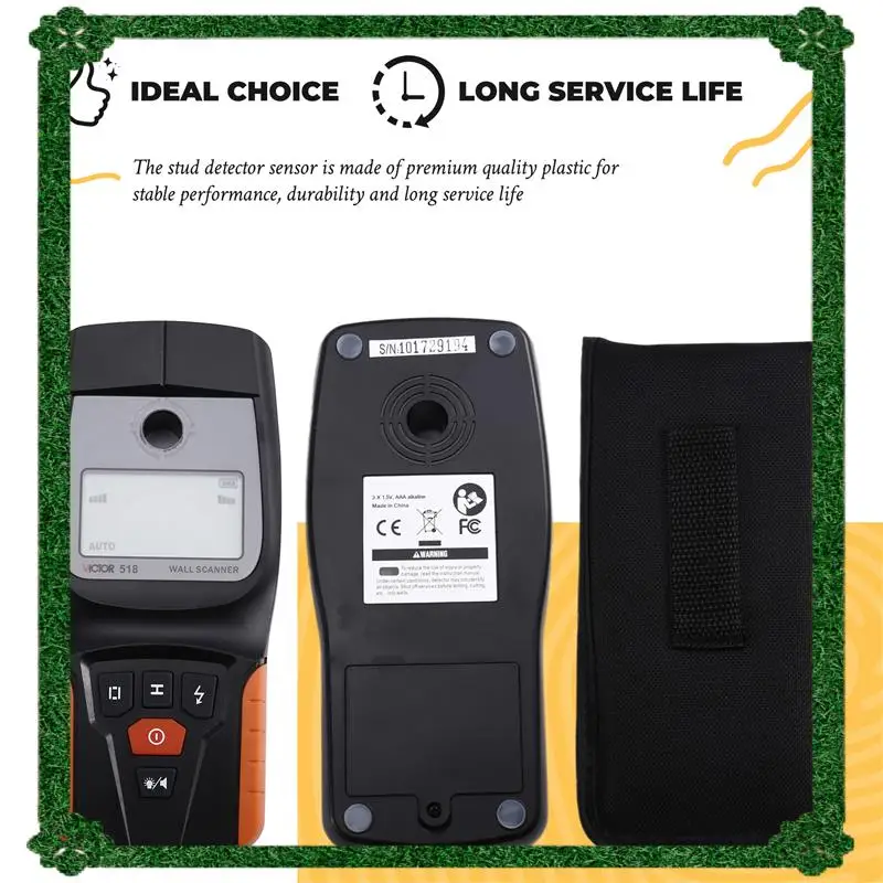 จัดส่งตลอด 24 ชั่วโมง VICTOR VC518 Wall Scanner Sensor เครื่องตรวจจับสายไฟสําหรับตรวจจับไม้สายผนังสําหรับตรวจจับโลหะแม่เหล็ก