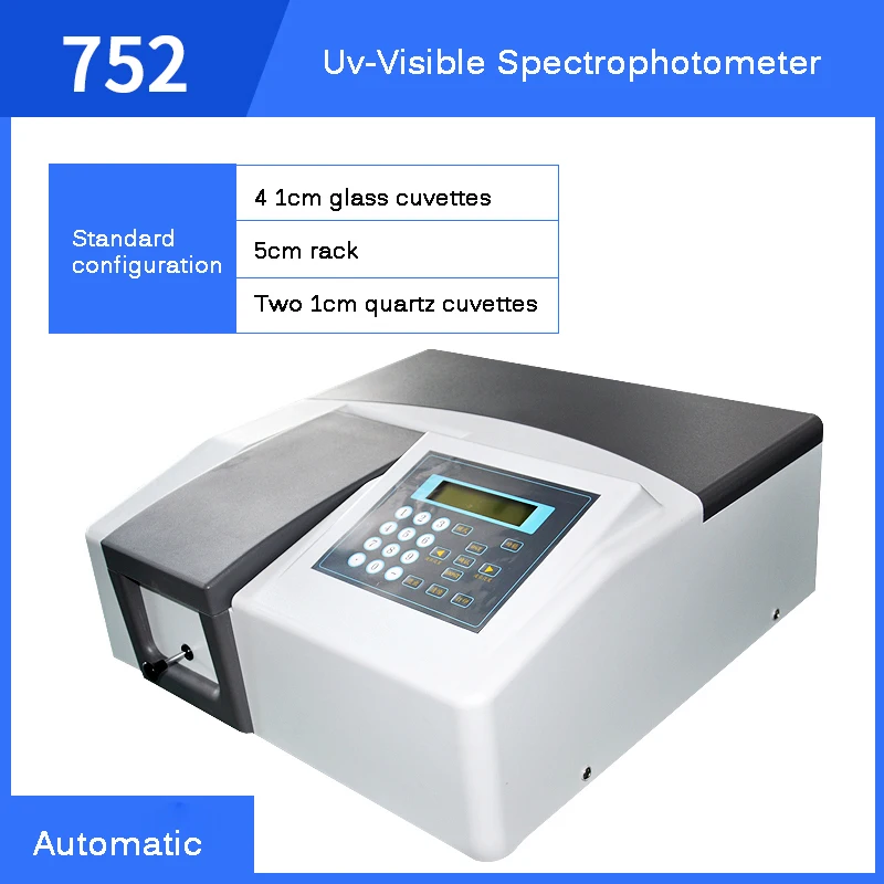 721/722/752/722S/7230G UV-Vis Spectrophotometer 752 Digital Portable Photometer Test Tungsten Lamp Lab