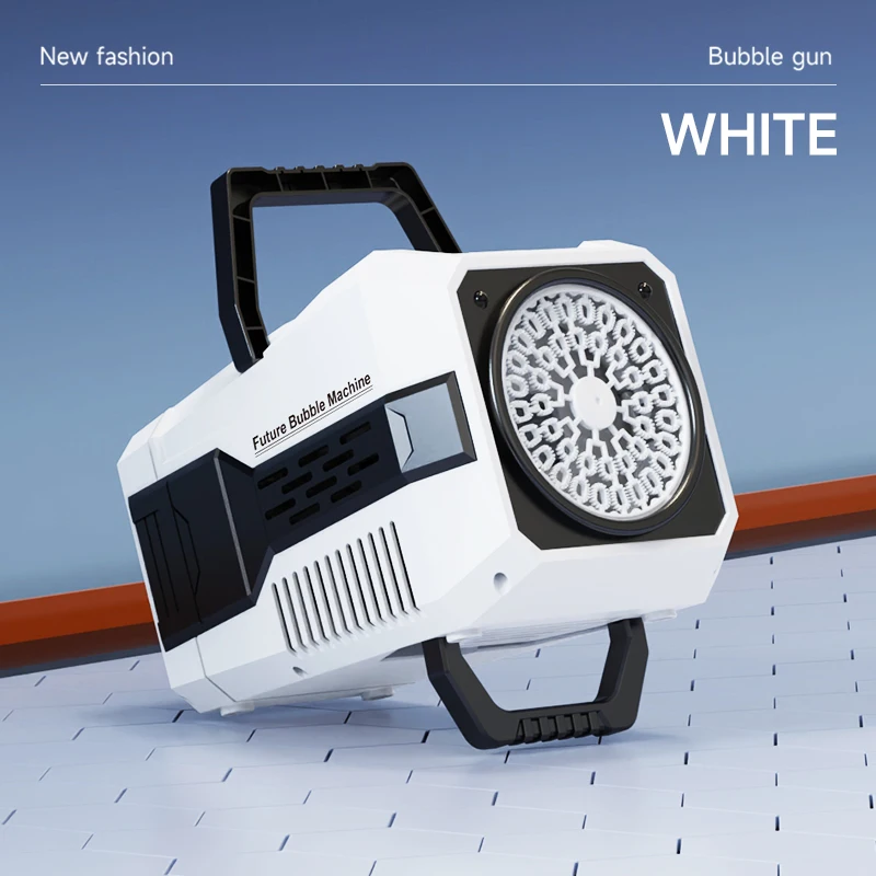 فقاعة بندقية فقاعات آلة الصابون الكهربائي كامل التلقائي تهب صانع أضواء يده ألعاب في الهواء الطلق حديقة ألعاب الزفاف للأطفال #1