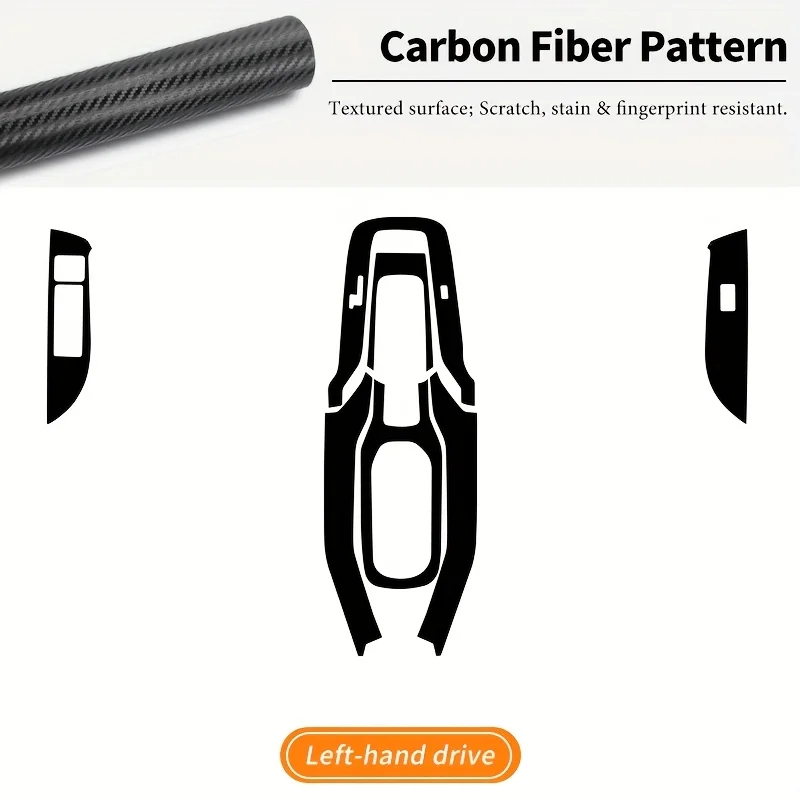 لتويوتا كورولا 2020-2024 وحدة التحكم المركزية للسيارة بولي كلوريد الفينيل ألياف الكربون طبقة رقيقة واقية المضادة للخدش إصلاح فيلم اكسسوارات السيارات
