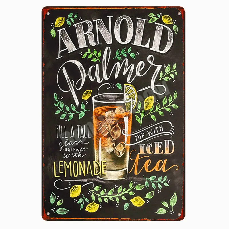 Vintage metalen blikken borden, cacao zoete thee tijd, koken muur kunst, schilderen, bar, pub, café, keuken decor, cocktail retro plaque