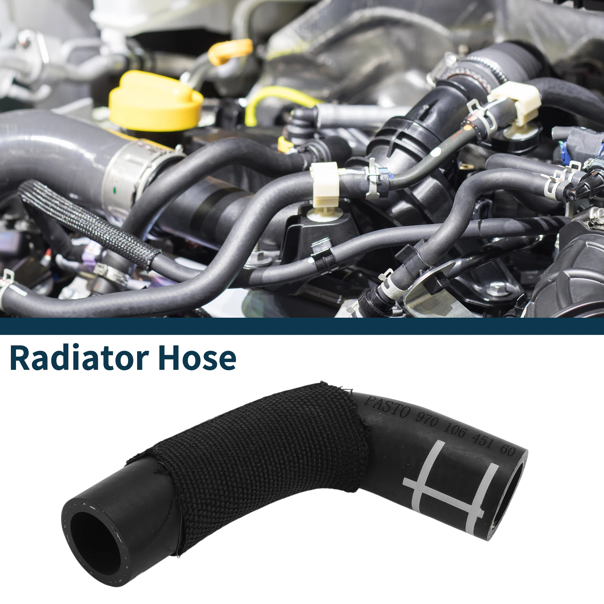 

Motoforti Radiator Hose for Porsche Panamera 14-16 No.97010645160 Rubber Iron Coolant Pipe