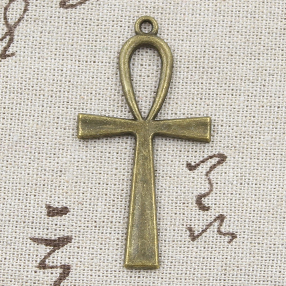 8pcs Charms Cross Egyptian Ankh Life Symbol 52x28mm Antique Pendant fit,Vintage Tibetan Gold,DIY Bronze Silver Color Makings