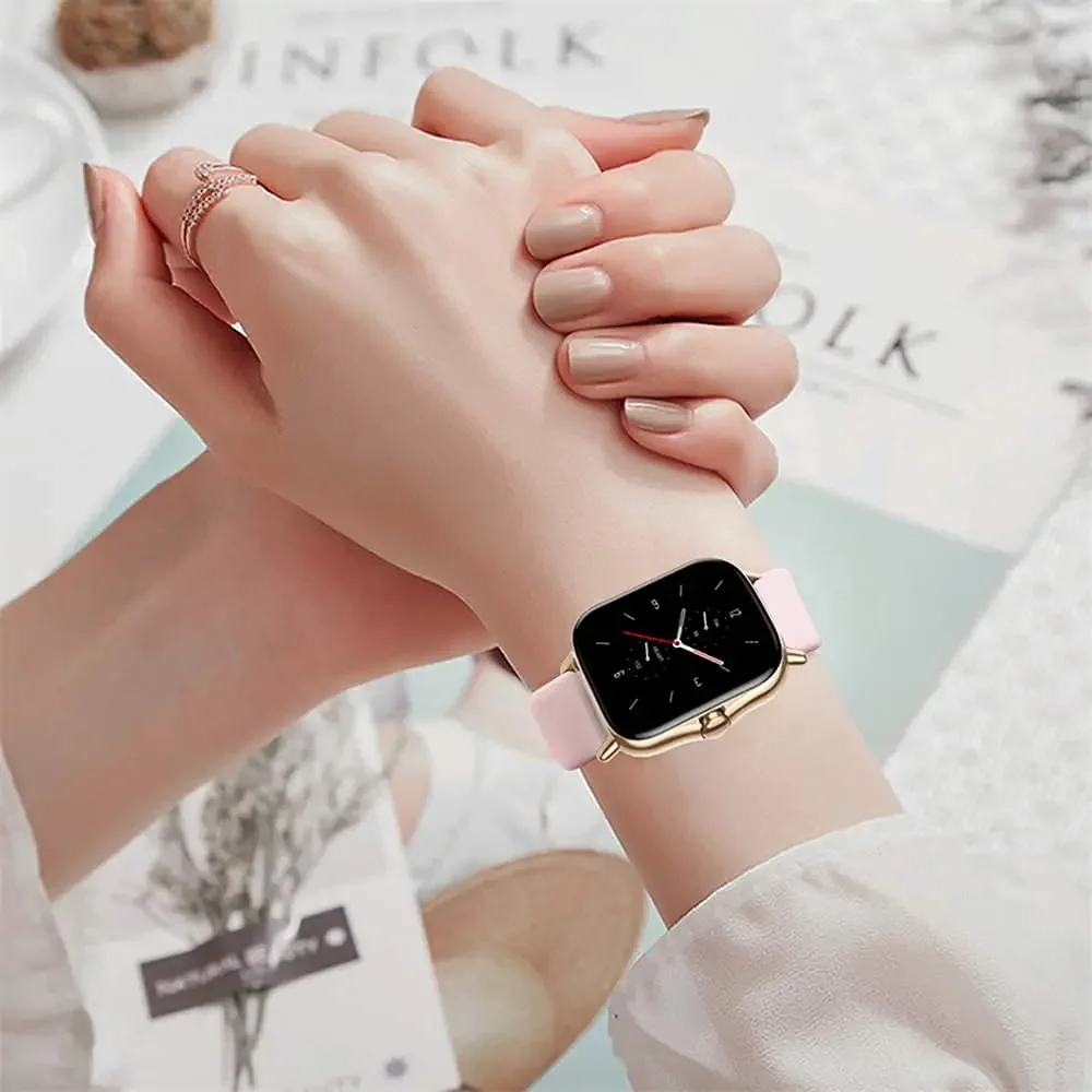 حزام لساعة Amazfit GTS 2/4/3/GTS 2/4 Mini/GTR 4/2/2e 20 مللي متر/22 مللي متر سوار رياضي من السيليكون Amazfit bip 6 5 3/u pro Series band