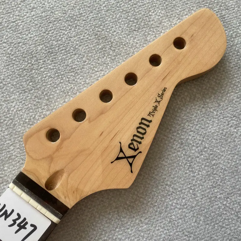 

NN347 Genuine Xenon 22Fret Electric Guitar Neck ST Maple/Rosewood Right Hand Green Headstock DIY Kit for Guitars Enthusi