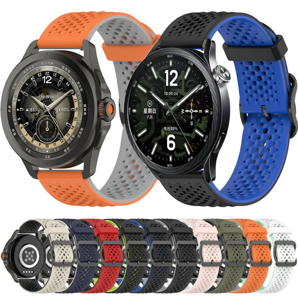 Flüssiges Silikonarmband für Xiaomi Watch S5 S4 S3 S2 Original Armband Huawei Watch 4/GT6/5/4 Pro 46mm/Amazfit Active Max/3/Balance