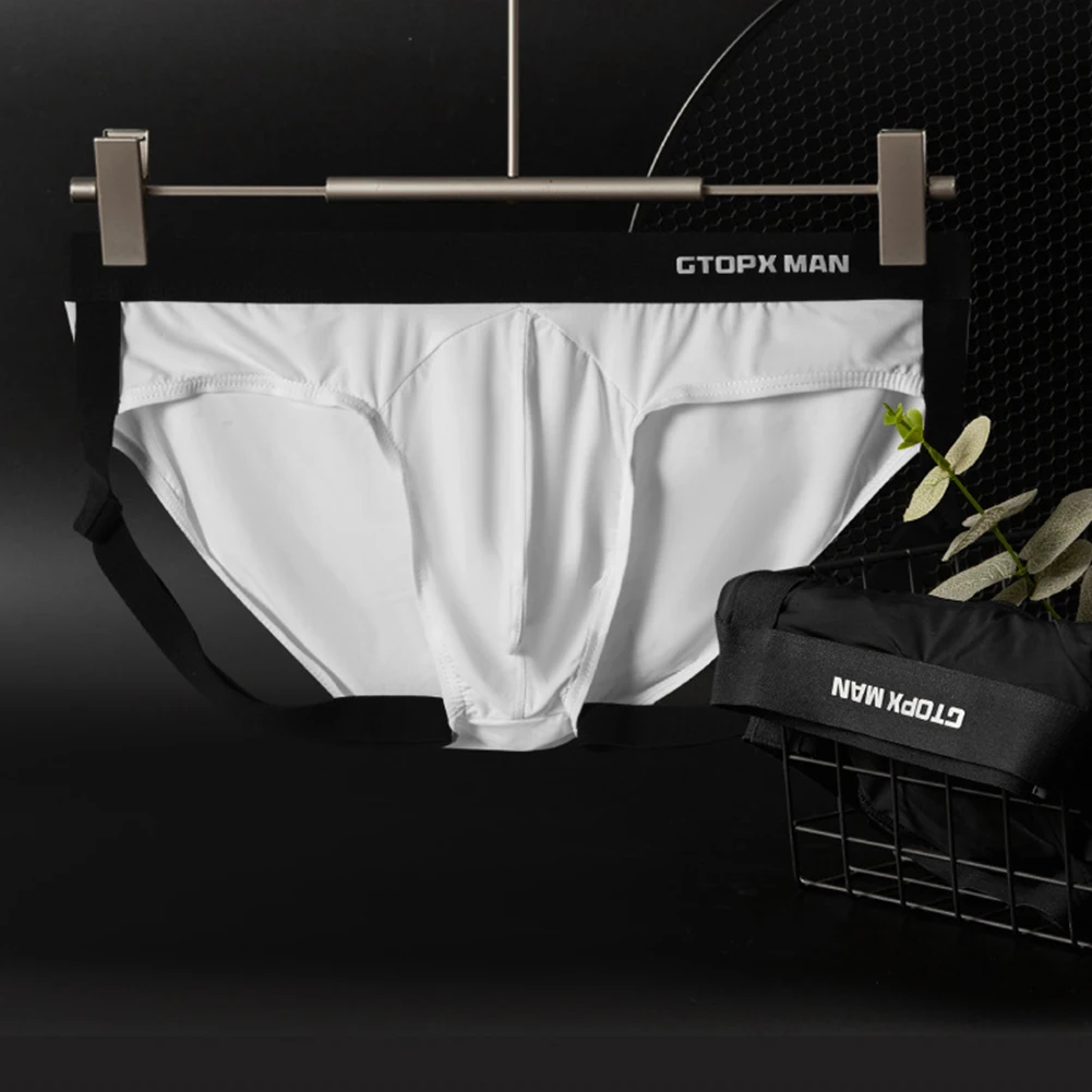 Men Jockstrap Garter Belt Breathable Underwear Backless Lingerie Low Waist Briefs Thong Briefs Mens Underpants Jock Strap Homme