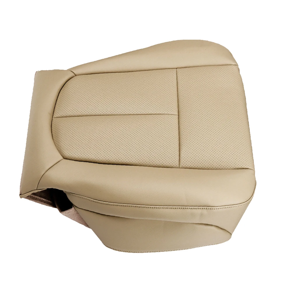 Car Left Bottom Perforated PU Seat Cover Beige Fit for Ford F150 F250 2014 2013 2012 2011 Comfortable