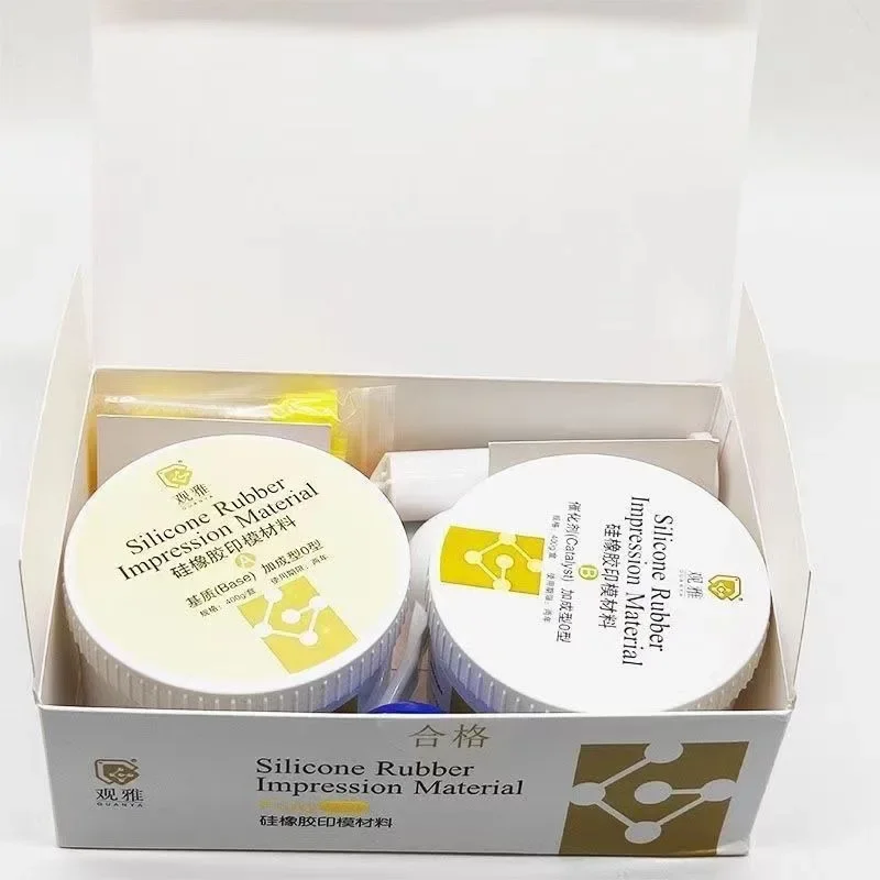 

Dentistry Silicone Rubber Impression Material 1Set Oral Impression Light Body Glue Gun Set Orthodontic Special Stamp Material